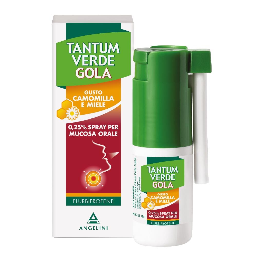 TANTUM VERDE GOLA 0,25% SPRAY PER MUCOSA ORALE GUSTO CAMOMILLA E MIELE