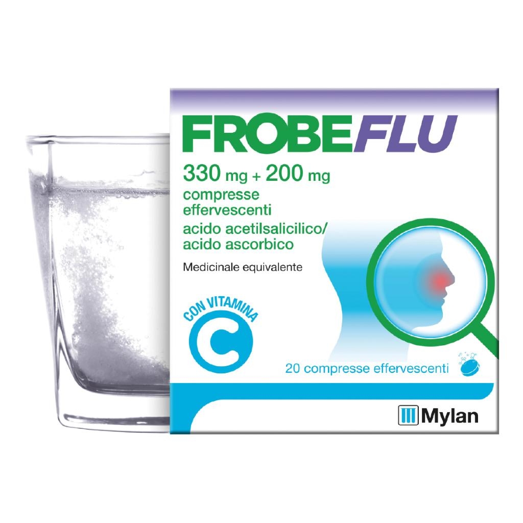 FROBEFLU 330 MG + 200 MG COMPRESSE EFFERVESCENTI