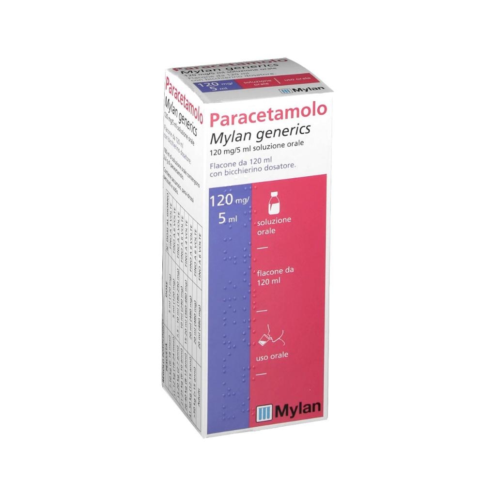 PARACETAMOLO MYLAN GENERICS 120 MG/5 ML SOLUZIONE ORALE