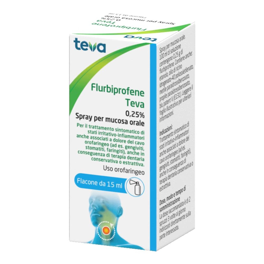 FLURBIPROFENE TEVA 0,25%