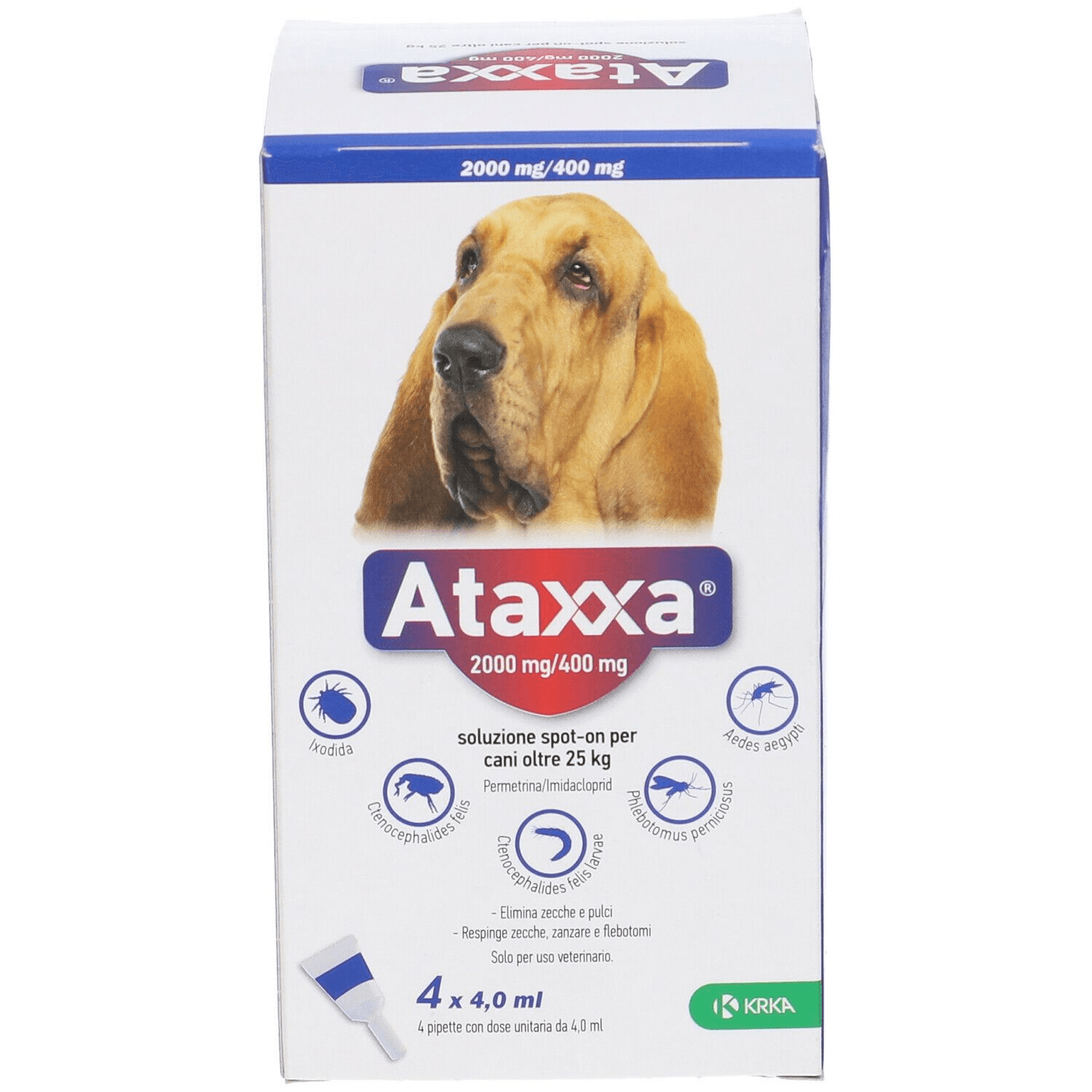 ATAXXA 2000 MG/400 MG SOLUZIONE SPOT-ON PER CANI OLTRE 25 KG