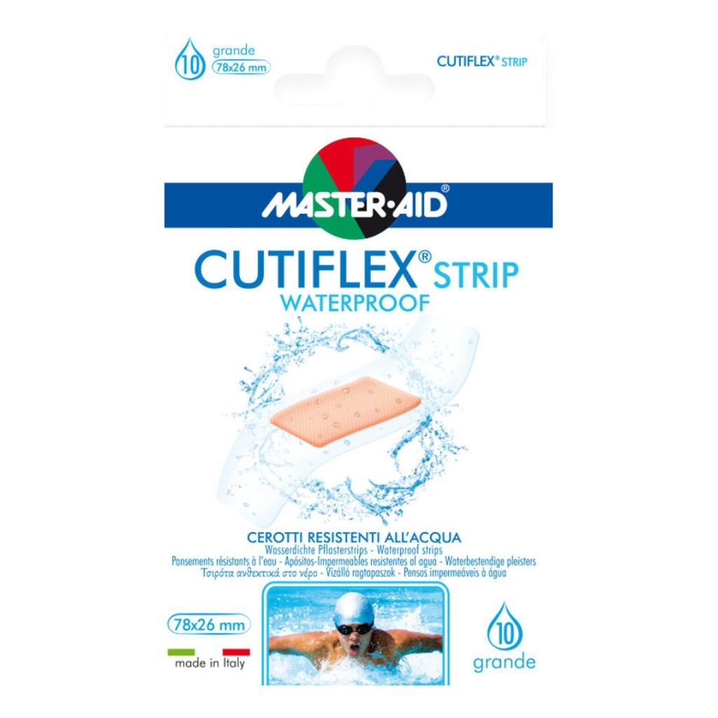 CEROTTO MASTER-AID CUTIFLEXMED STRIP TRASPARENTE IMPERMEABILE SUPPORTO IN POLIURETANO MEDIO 10 PEZZI