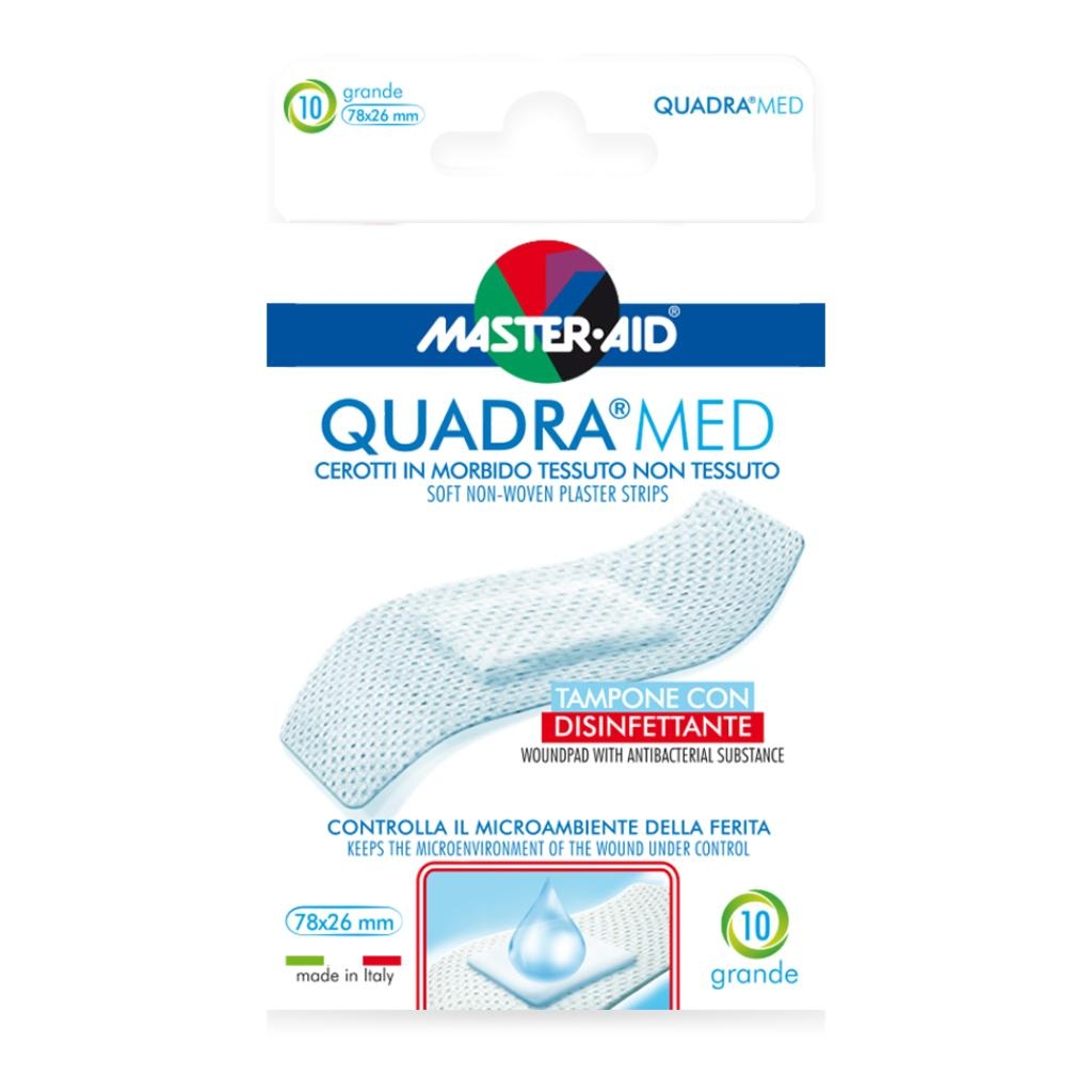 CEROTTO MASTER-AID QUADRA DERMOATTIVO GRANDE 10 PEZZI