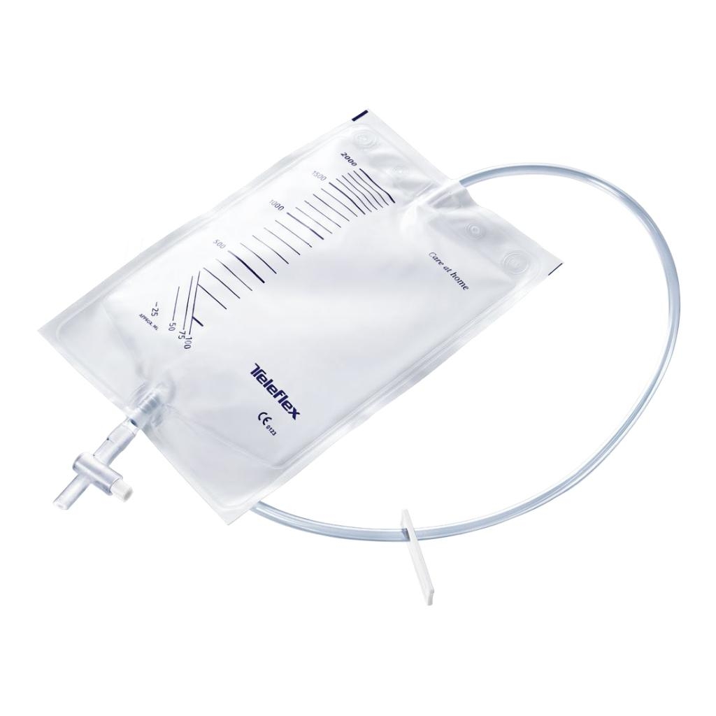 SACCA RACCOGLI URINA DA GAMBA PER INCONTINENZA IN PVC 750 ML TUBO RACCORDO DIRITTO 10 CM+RUBINETTO SCARICO+VALVOLA ANTIREFLUSSO+2 FASCE A BOTTONI 10 PEZZI