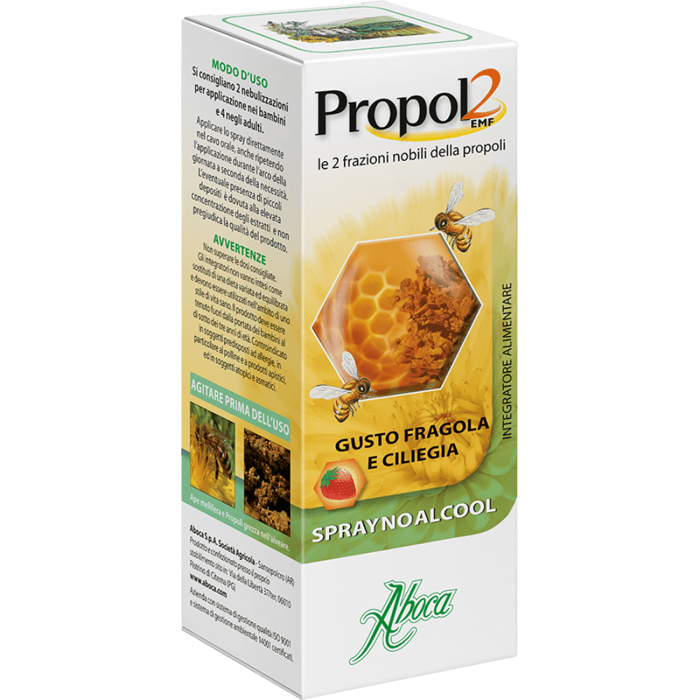 PROPOL2 EMF SPRAY NO ALCOOL FRAGOLA E CILIEGIA 30 ML