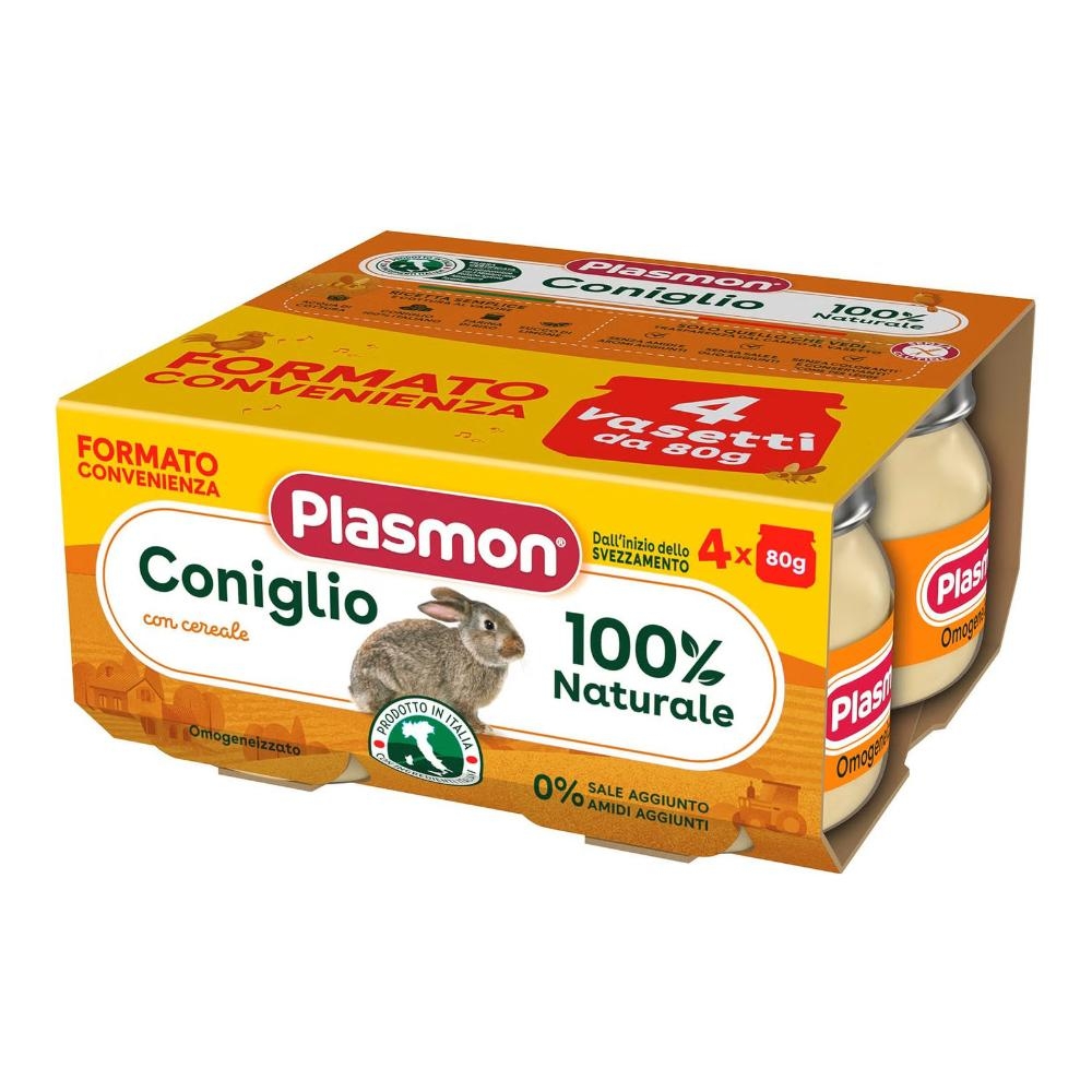 PLASMON OMOGENEIZZATO CONIGLIO 4 X 80 G