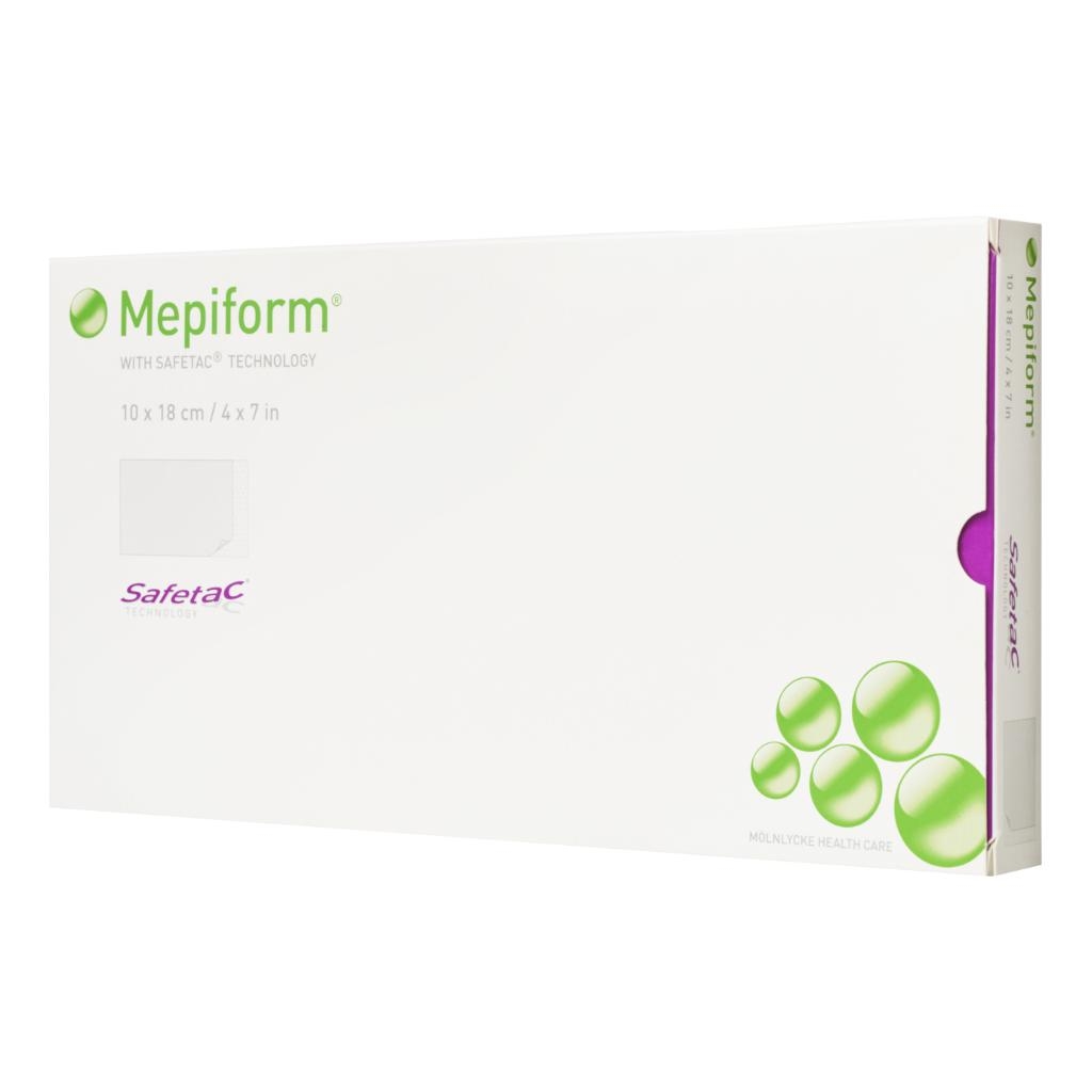 MEPIFORM MEDICAZIONE ATRAUMATICA PER CICATRICI CHELOIDI 10X18 CM 5 PEZZI