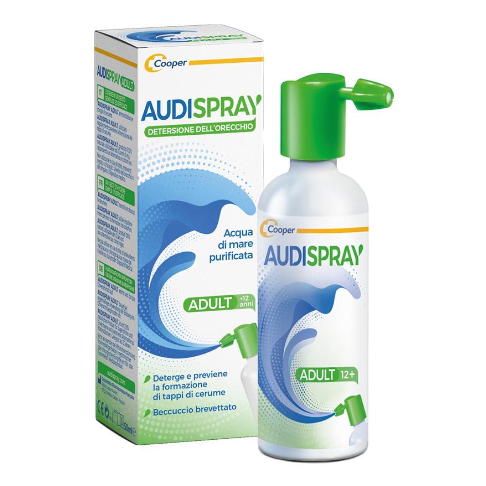 SOLUZIONE DI ACQUA DI MARE IPERTONICA AUDISPRAY ADULT IGIENE ORECCHIO SPRAY SENZA GAS 50 ML