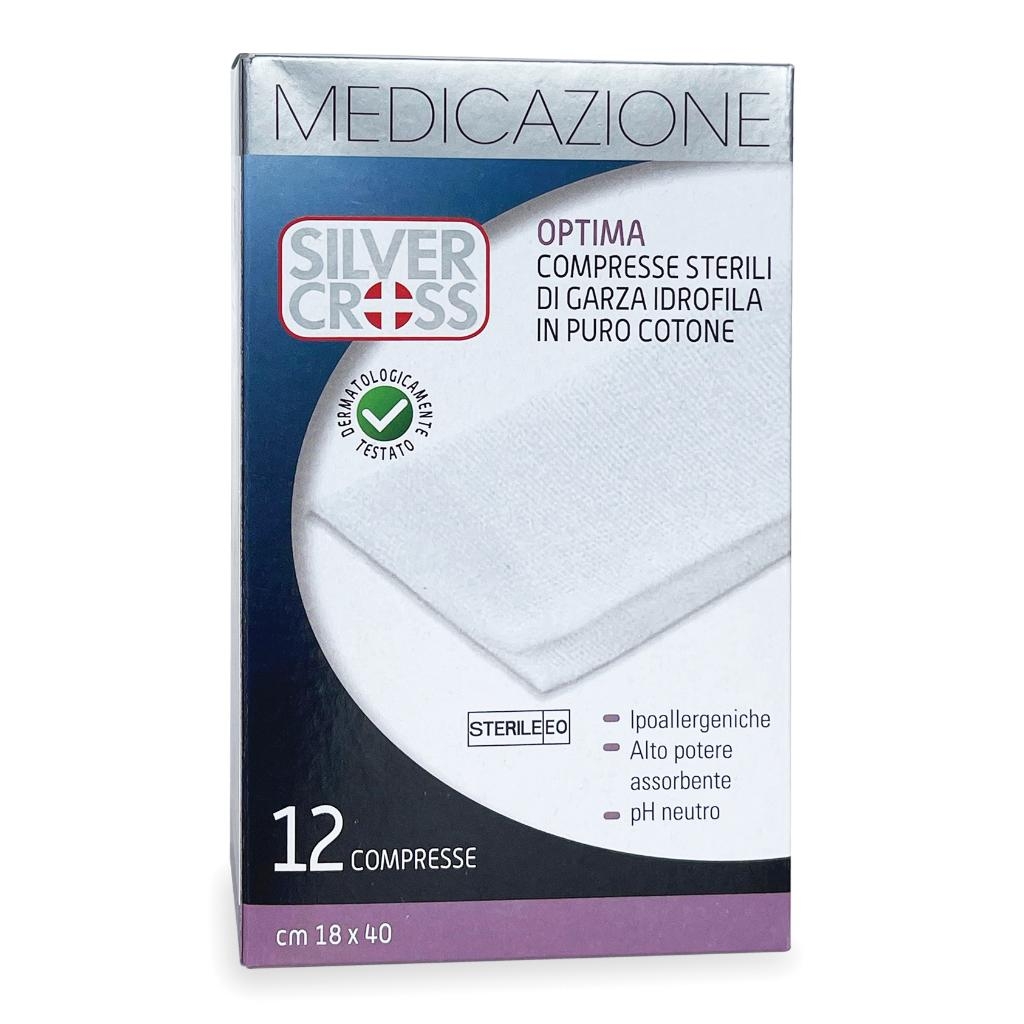 GARZA SILVER CROSS COTONE 18X40 CM 12 PEZZI