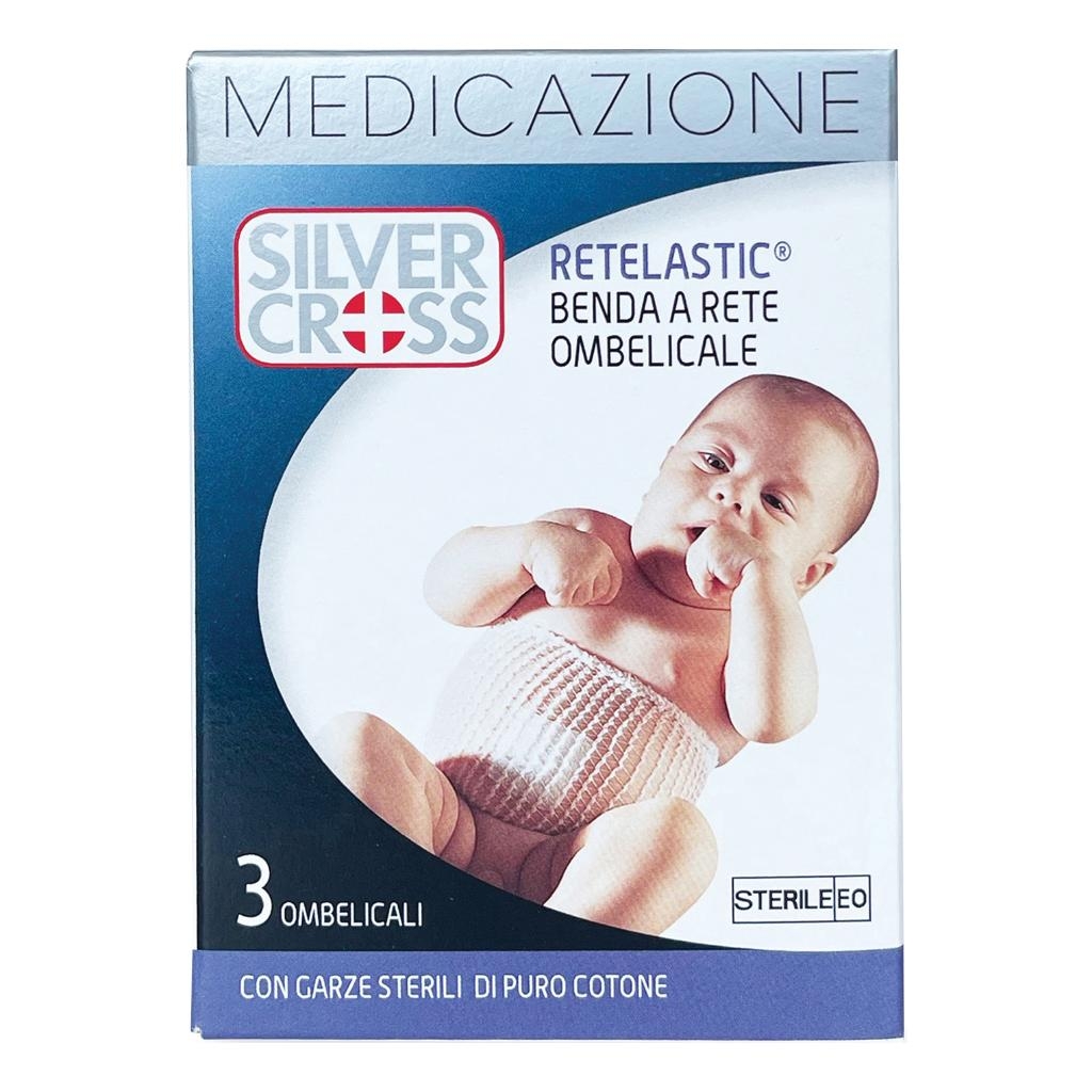 SILVER CROSS RETELASTIC MEDICAZIONE OMBELICALE 3 PEZZI