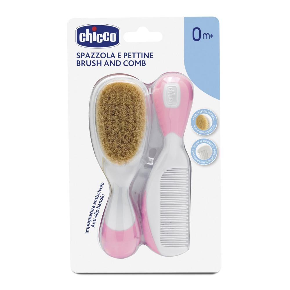 CHICCO SPAZZOLA + PETTINE ROSA