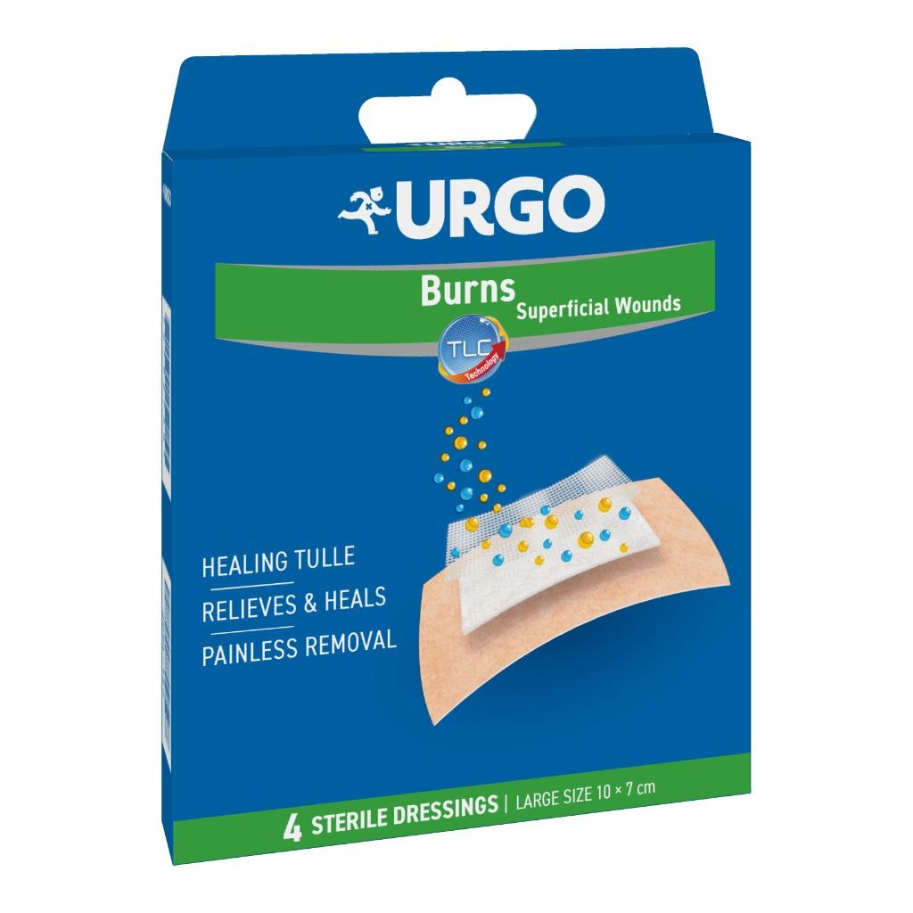 URGO CEROTTO PER USTIONI E FERITE 100X70 MM 4 PEZZI
