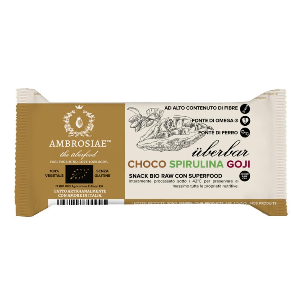 UBERBAR CHOCO SPIRULINA GOJI BIO 35 G