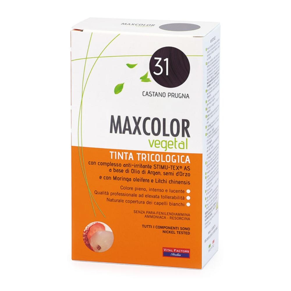 MAXCOLOR VEGETAL TINTA TRICOLOGICA 31 CASTANO PRUGNA 140 ML