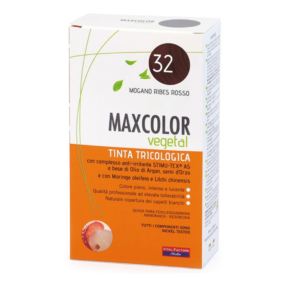 MAXCOLOR VEGETAL TINTA TRICOLOGICA 32 MOGANO RIBES ROSSO 140 ML