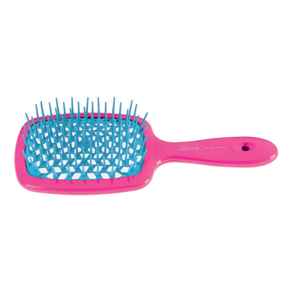 SUPERBRUSH SPAZZOLA FUCSIA CON RICCIO TURCHESE