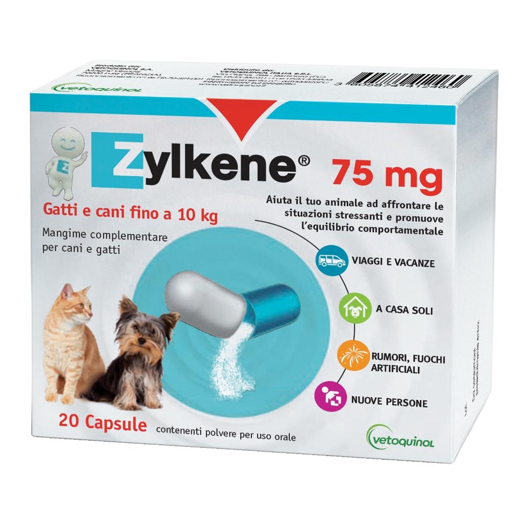 ZYLKENE CANI E GATTI FINO A 10KG 20 CAPSULE 75 MG