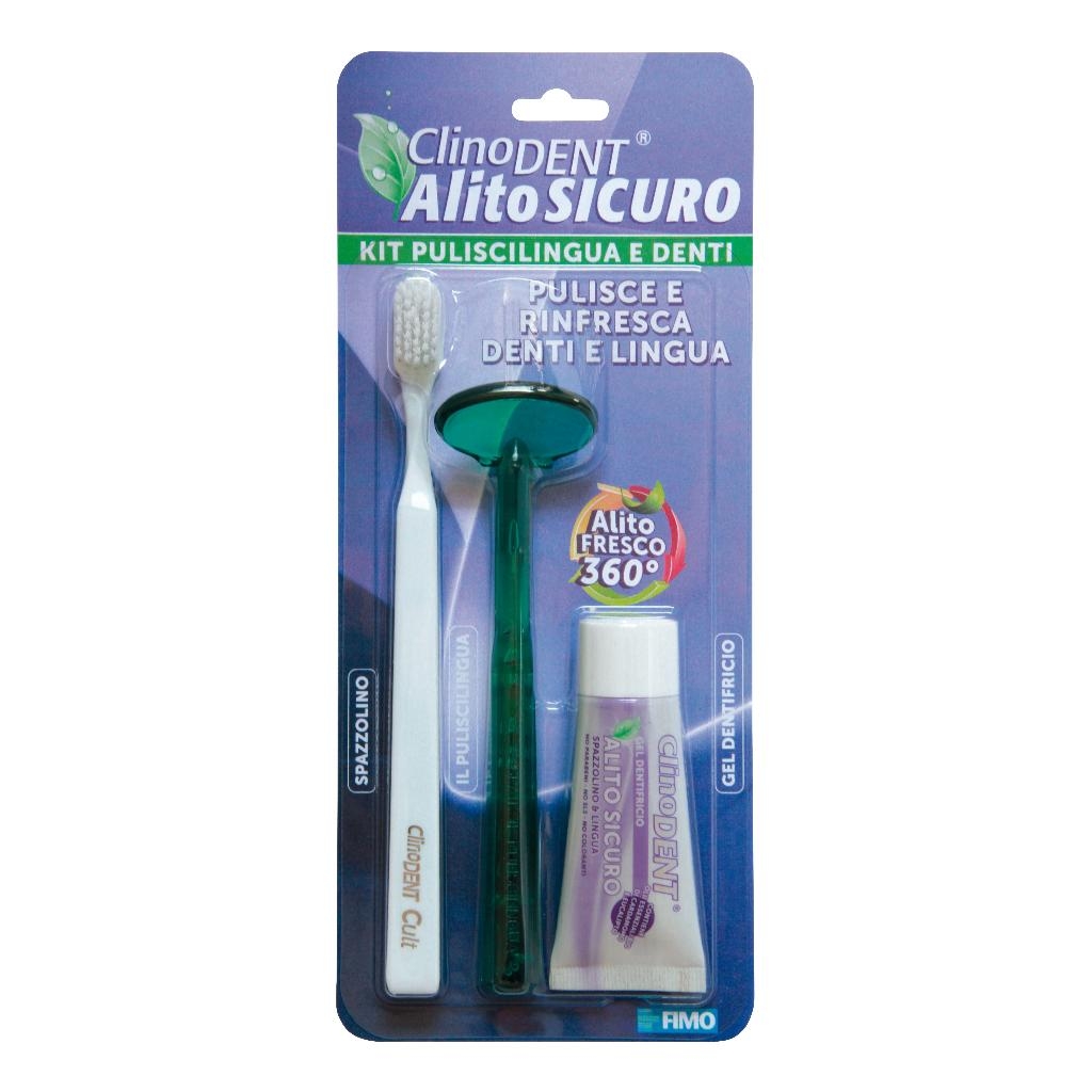 CLINODENT KIT PULISCI LINGUA E DENTI ALITO SICURO