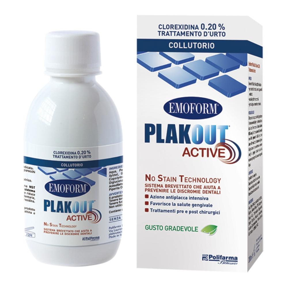 EMOFORM PLAK OUT ACTIVE CLOREXIDINA 0,20% COLLUTORIO 200 ML