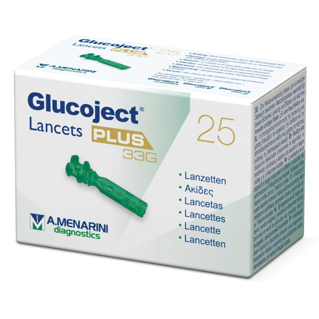 LANCETTE PUNGIDITO GLUCOJET PLUS GAUGE 33 25 PEZZI