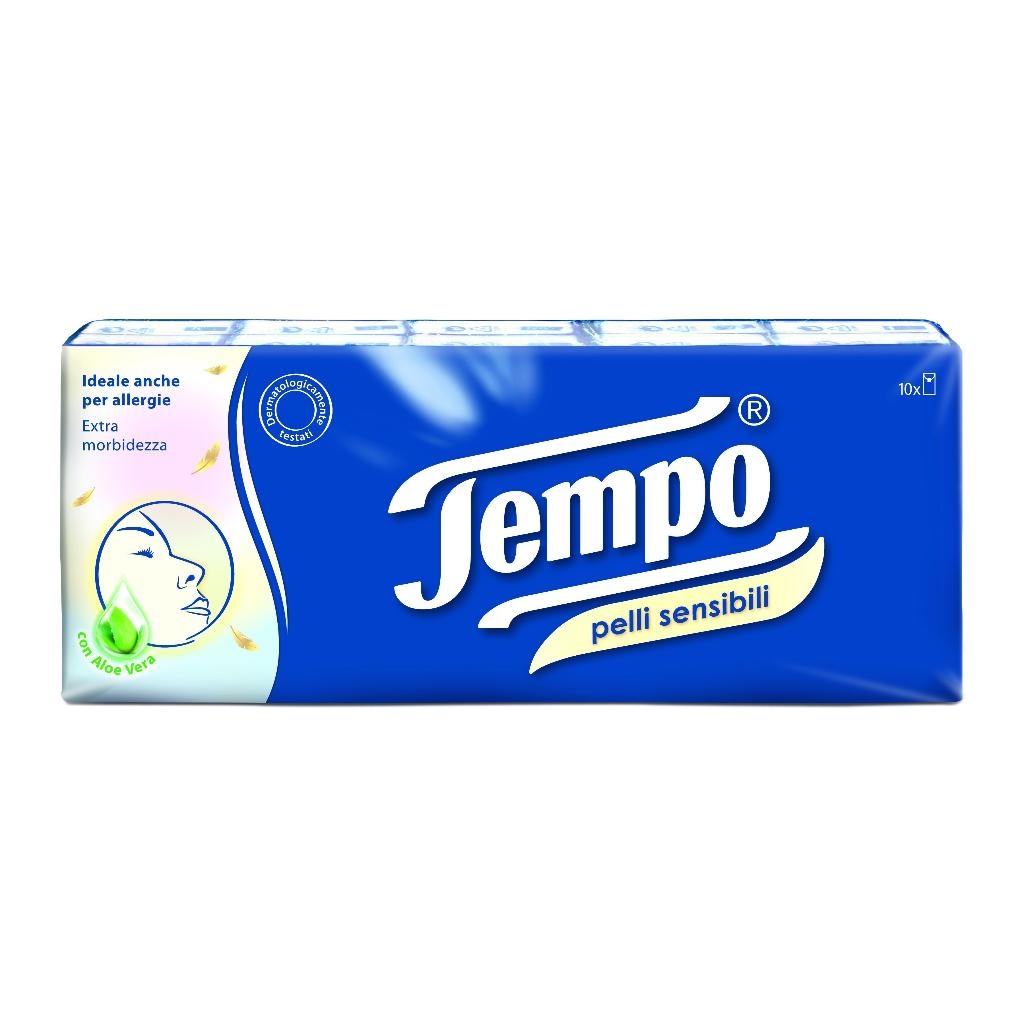 TEMPO FAZZOLETTI PELLI SENSIBILI 10 PEZZI