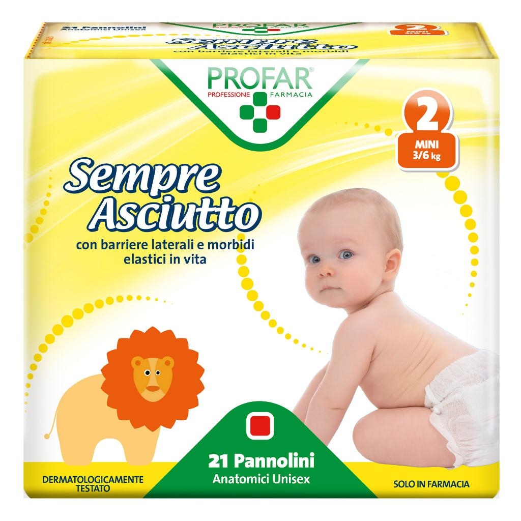 SEMPRE ASCIUTTO MINI TAGLIA 2 3/6KG 21 PEZZI PROFAR