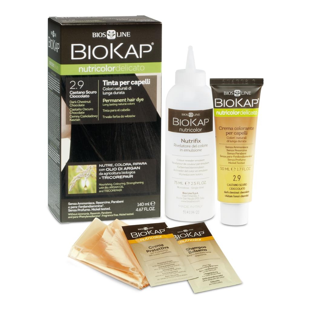 BIOKAP NUTRICOLOR DELICATO 5,05 CASTANO NOCCIOLA TINTA TUBO + FLACONE