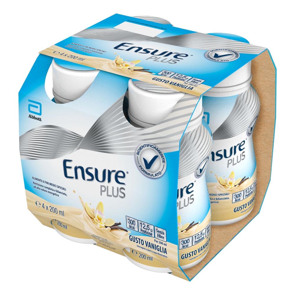ENSURE PLUS VANIGLIA 4 BOTTIGLIE DA 200 ML