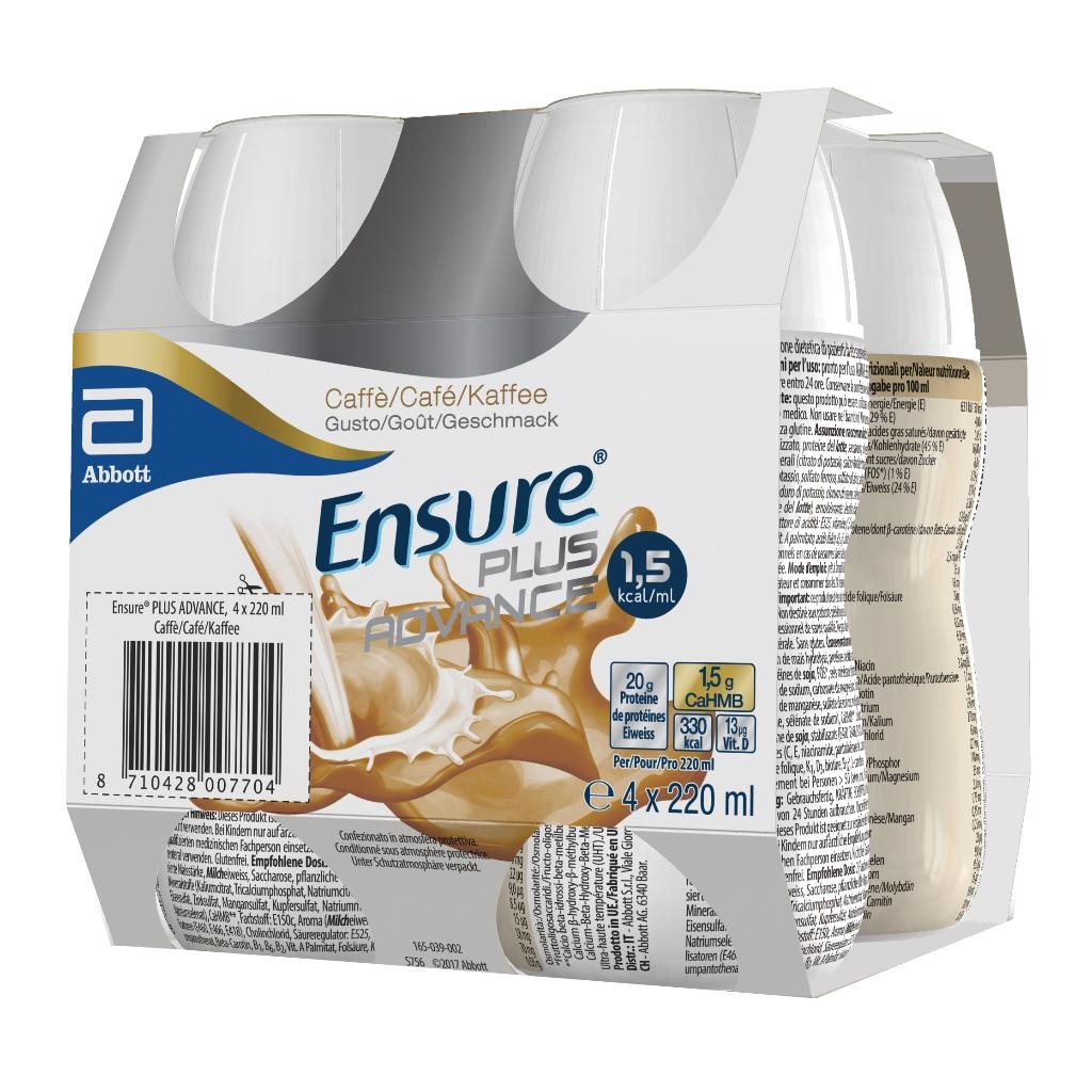ENSURE PLUS ADVANCE CAFFE' 4 BOTTIGLIE DA 220 ML