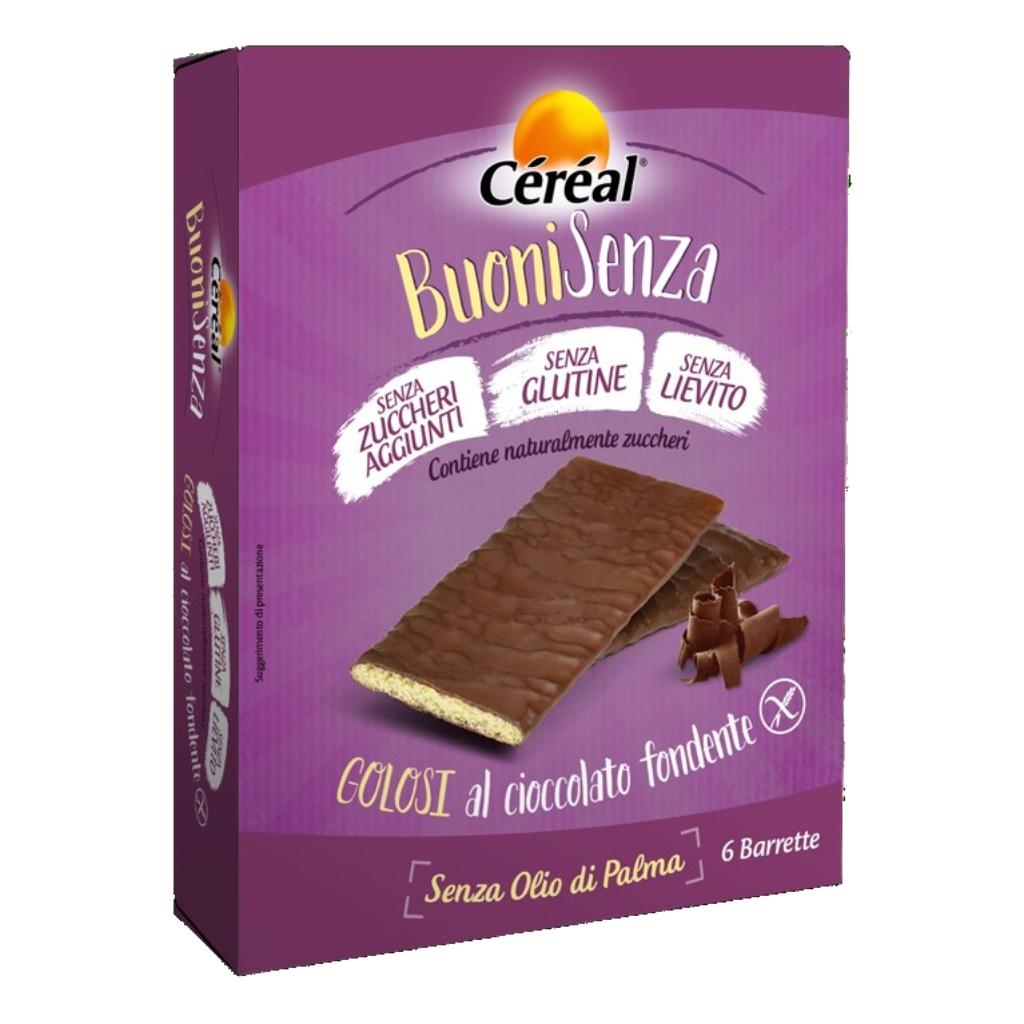 CEREAL BUONI SENZA GOLOSI CIOCCOLATO FONDENTE 6 X 17 G