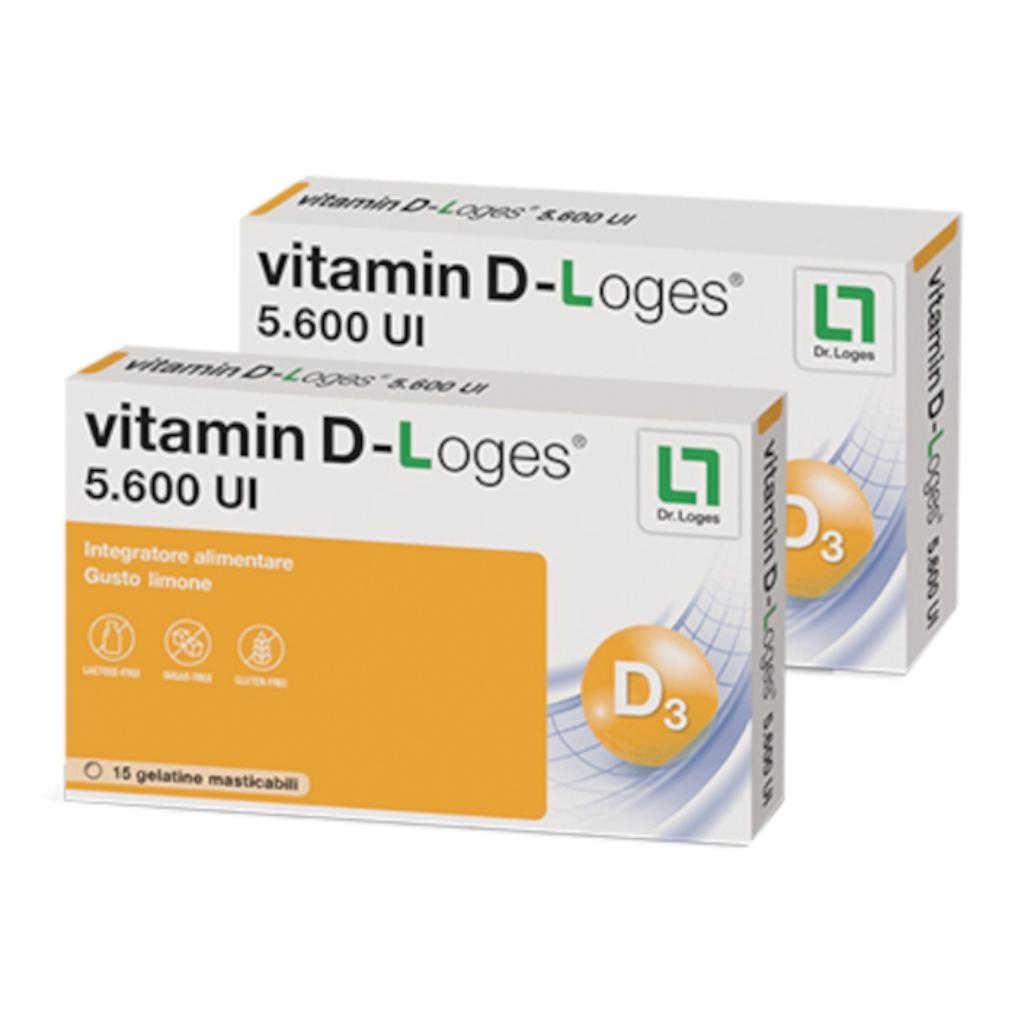 VITAMIN D-LOGES 30 GELATINE MASTICABILI GUSTO LIMONE 42 G