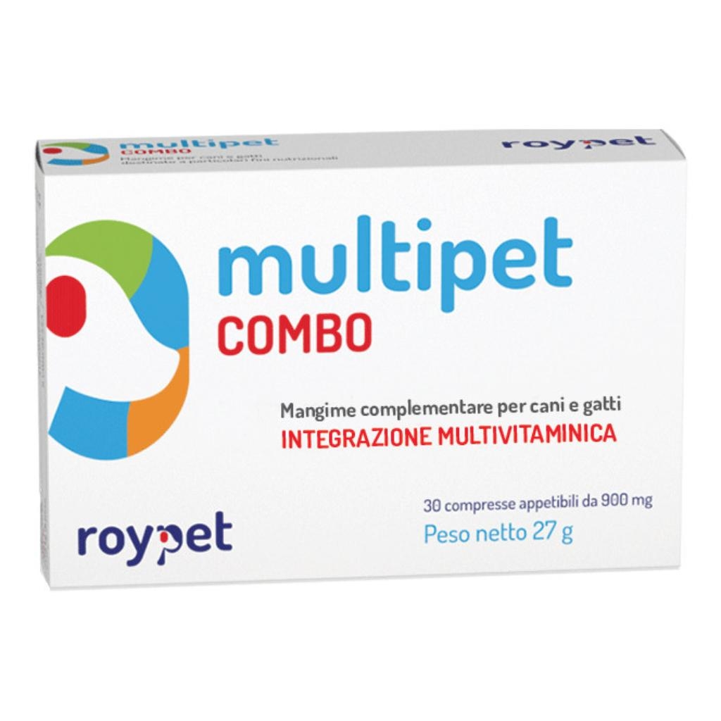MULTIPET COMBO INTEGRAZIONE MULTIVITAMINICA CANI E GATTI 30 COMPRESSE APPETIBILI DA 900 MG