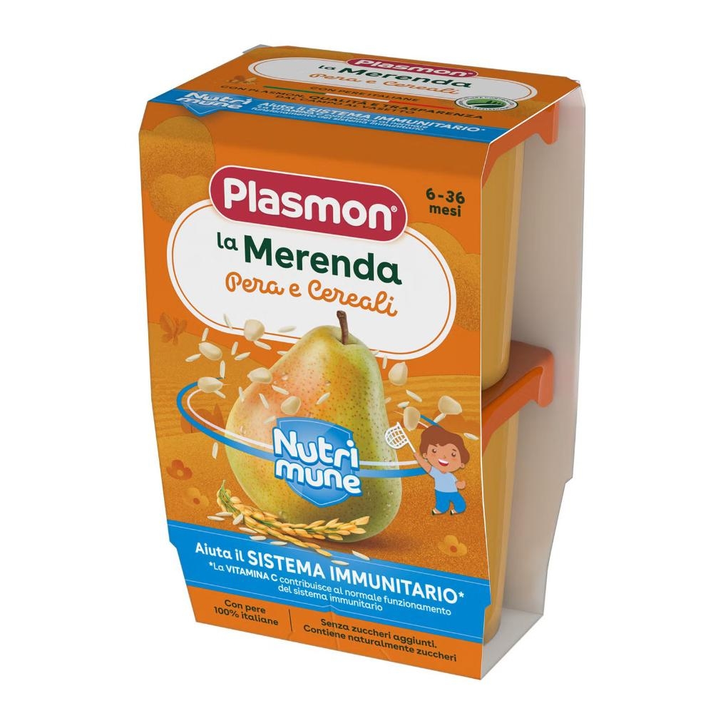PLASMON LA MERENDA DEI BAMBINI SAPORI DI NATURA PERA CEREALI ASETTICO 2 X 120 G