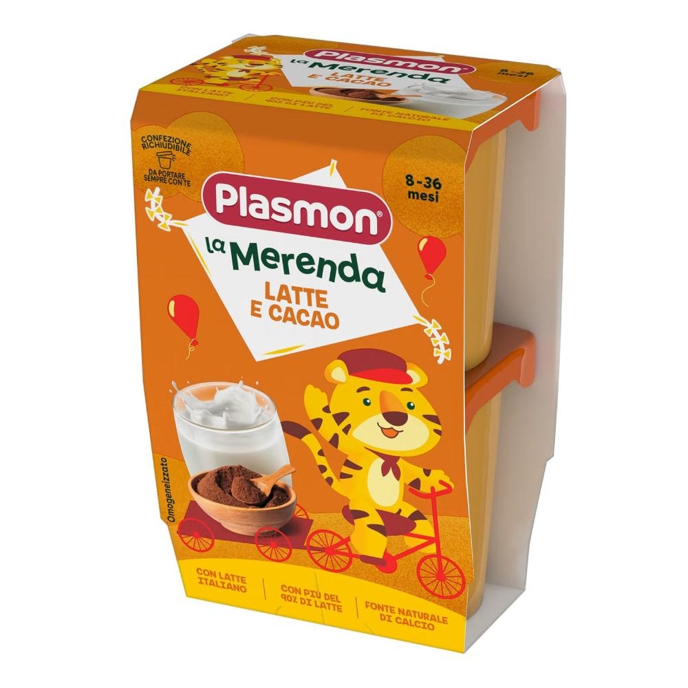 PLASMON LA MERENDA DEI BAMBINI MERENDE LATTE CACAO ASETTICO 2 X 120 G
