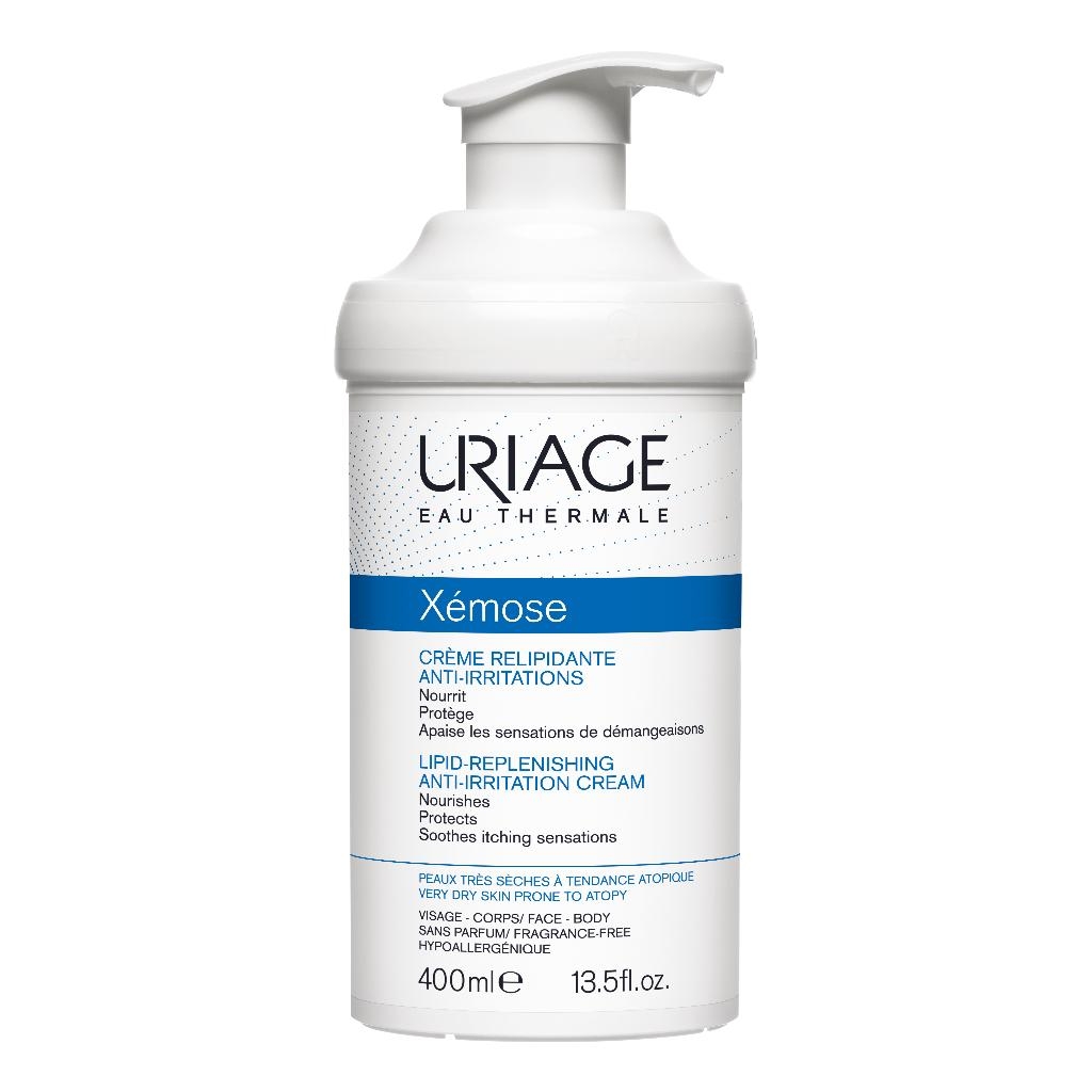 Uriage Xémose C8+ Crema Liporestitutiva Anti-irritazioni Pelle Secca, 400ml