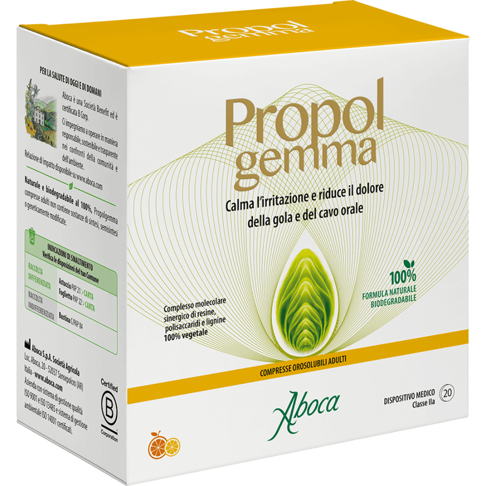 PROPOLGEMMA 20 COMPRESSE OROSOLUBILI ADULTI 1,50 G