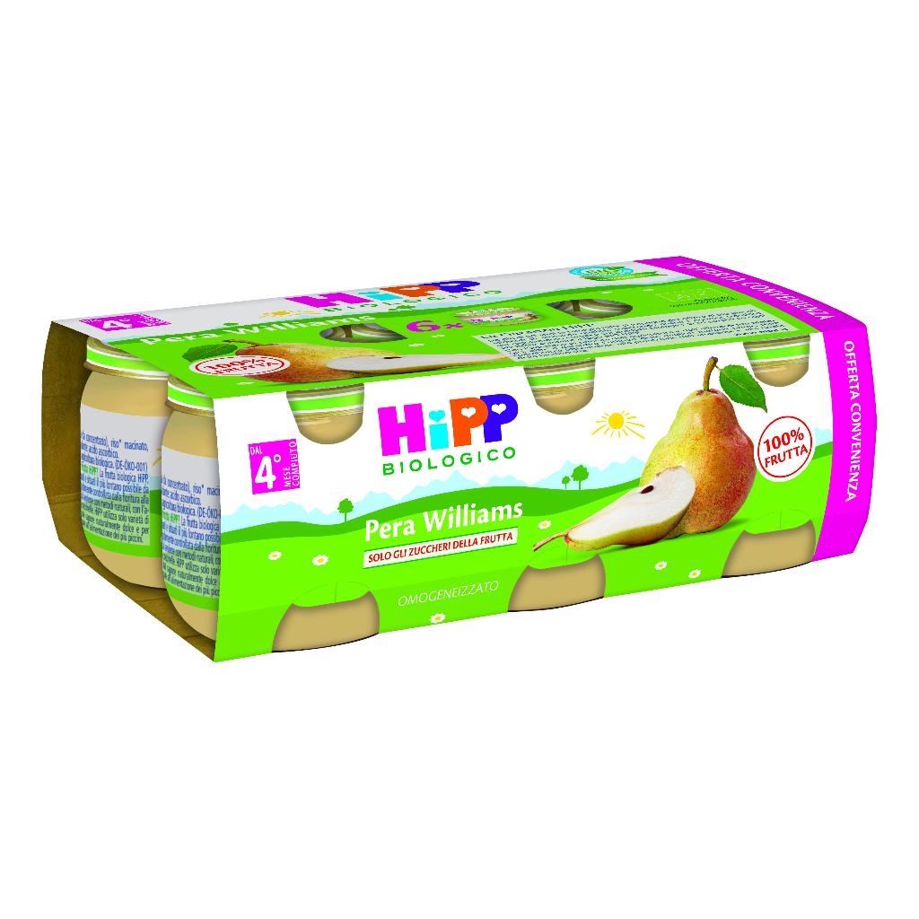 HIPP BIO OMOGENEIZZATO PERA WILLIAMS 6X80 G