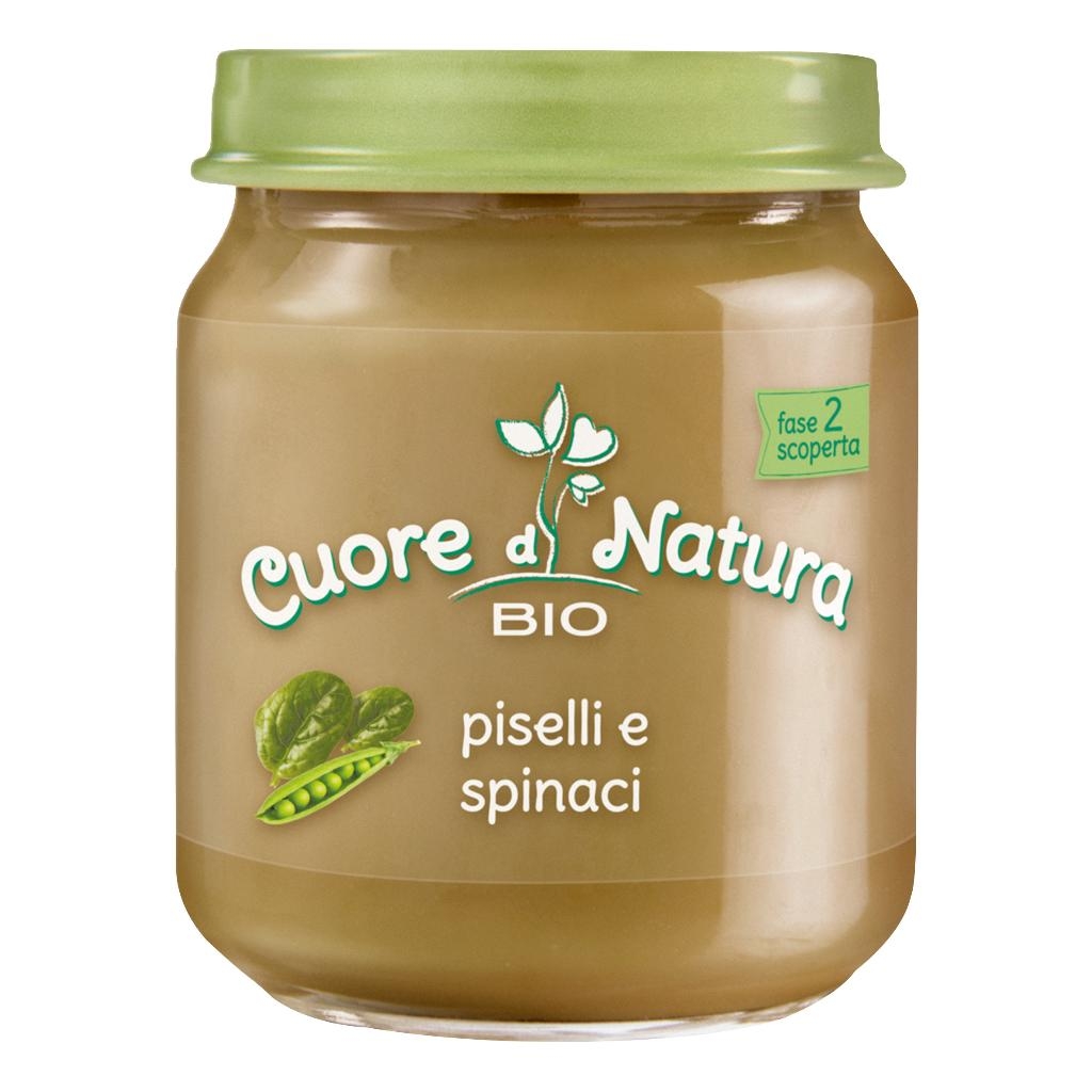 CUORE DI NATURA OMOGENEIZZATI PISELLI & SPINACI BIO 110 G
