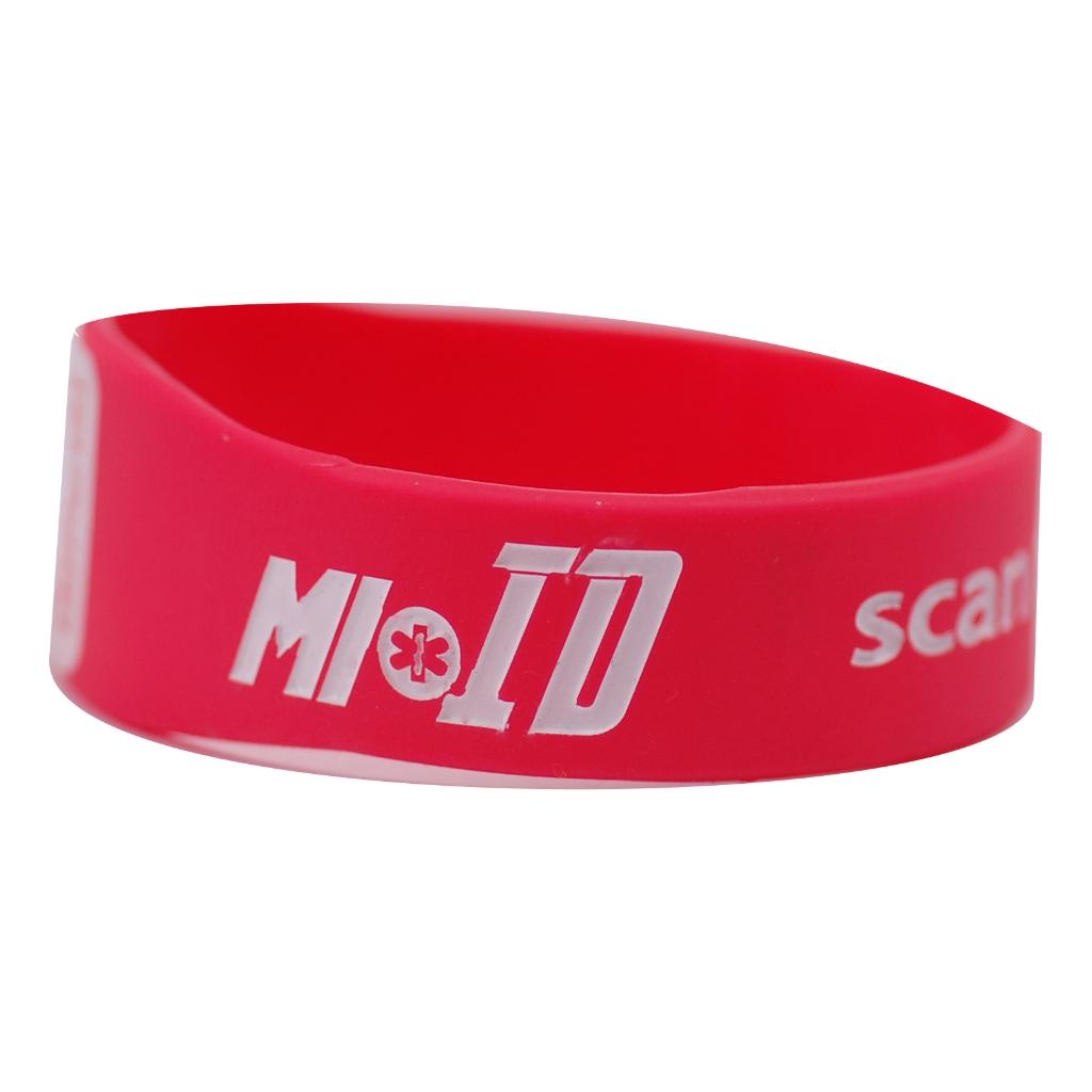 BRACCIALE SALVAVITA MIOID IN SILICONE ROSSO M