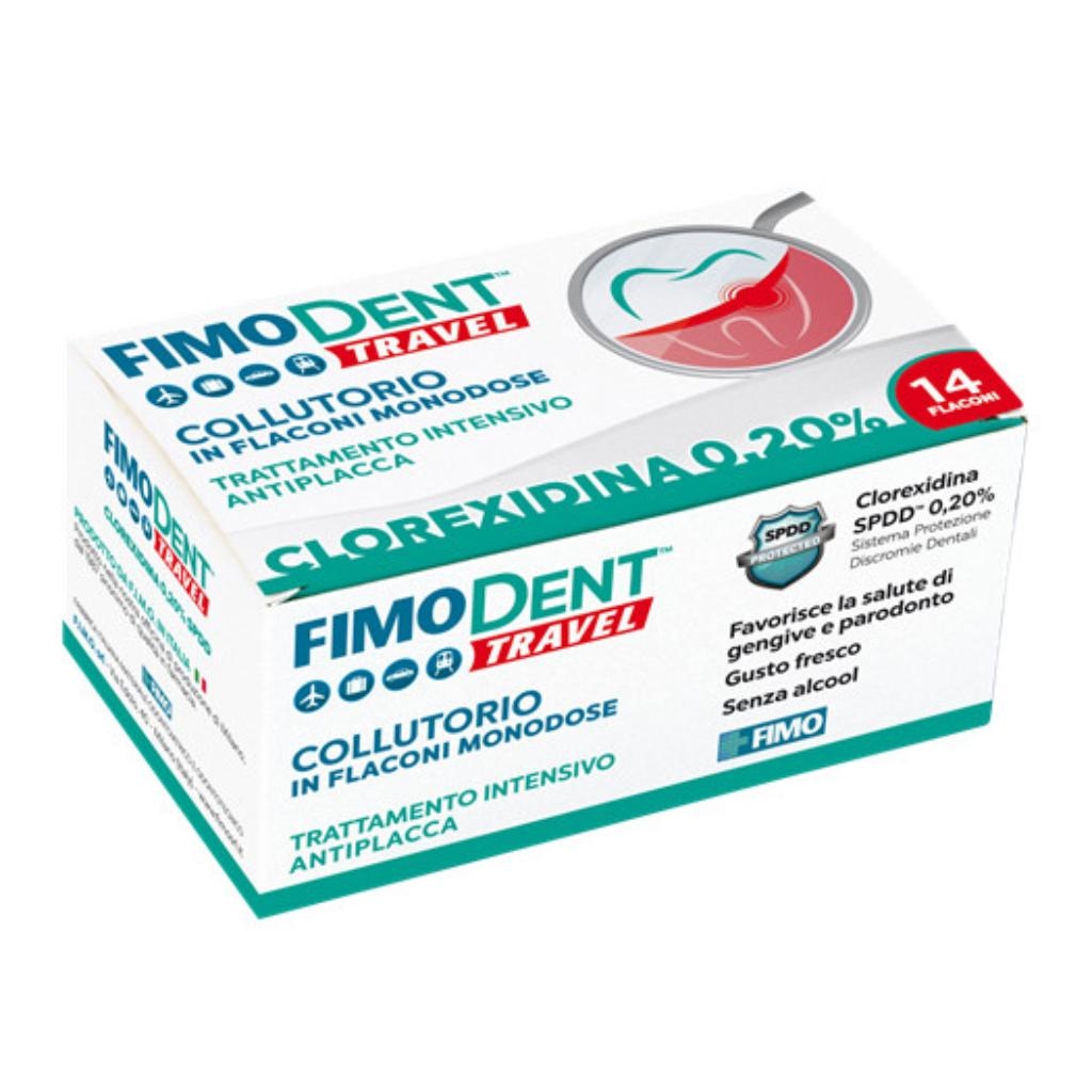 FIMODENT TRAVEL COLLUTORIO CLOREXIDINA SPDD 0,20% 14 FLACONCINI MONODOSE 10 ML