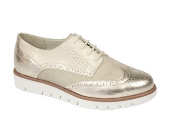 CALZATURA VIRGINIA SUMMER LAMINATED LEATHER+SUEDE WOMENS PLATINUM 39 TOMAIA PELLE LAMINATA+PELLE SCAMOSCIATA FODERA TOMAIA MICROFIBRA SOTTOPIEDE PELLE TPR CALZATA F COLLEZIONE 2018