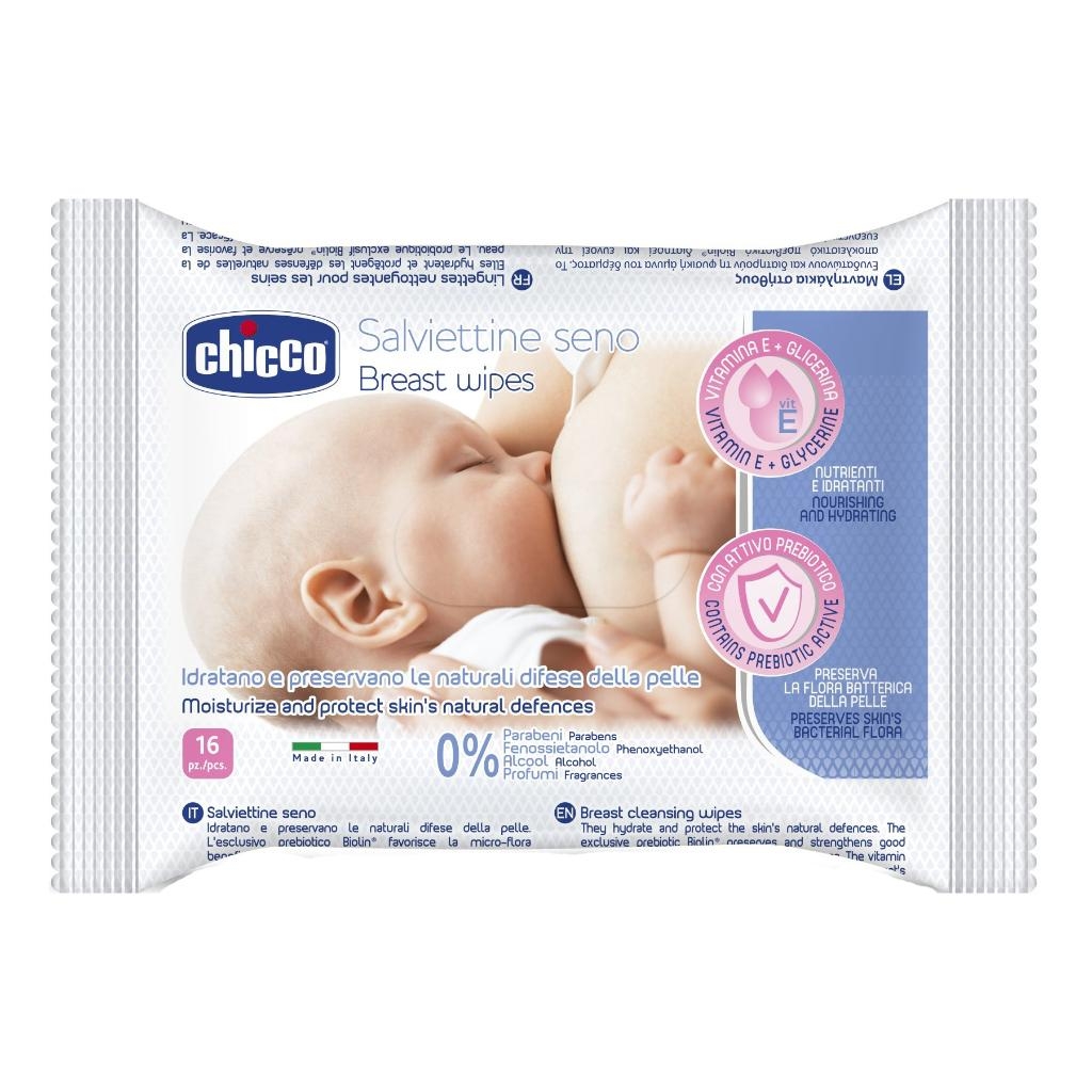 CHICCO SALVIETTE DETERGENTI PER IL SENO 16 PEZZI