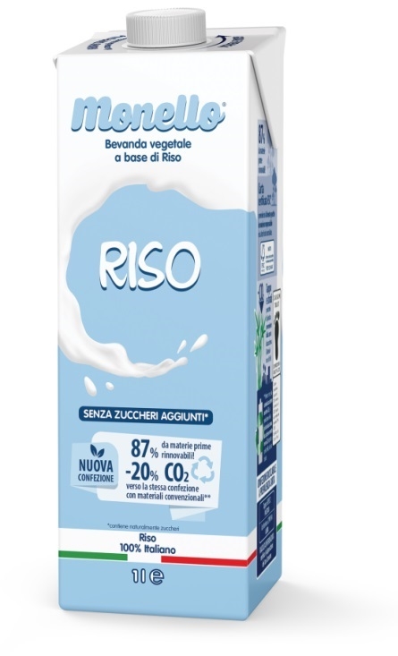 MONELLO RISO BEVANDA VEGETALE BRICK DA 1 LITRO