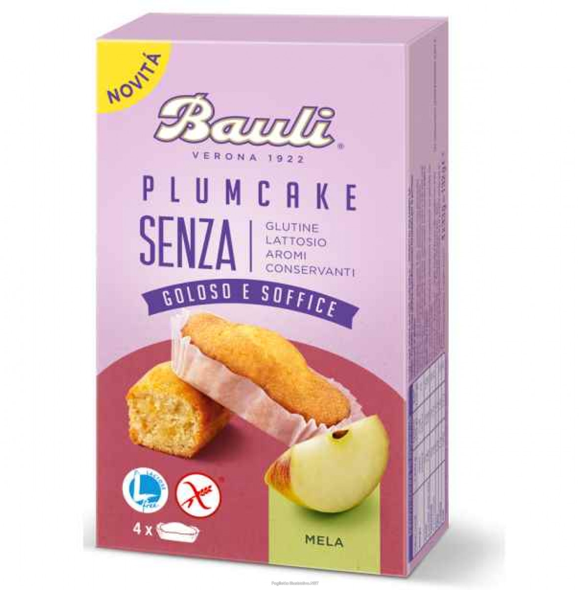 BAULI FREE PLUMCAKE MELA 4 PEZZI DA 33 G