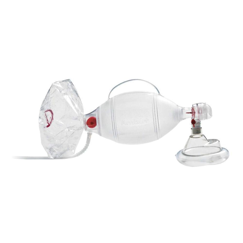 PALLONE PER RIANIMAZIONE AMBU MONOUSO COMPLETO DI MASCHERA E RESERVOIR