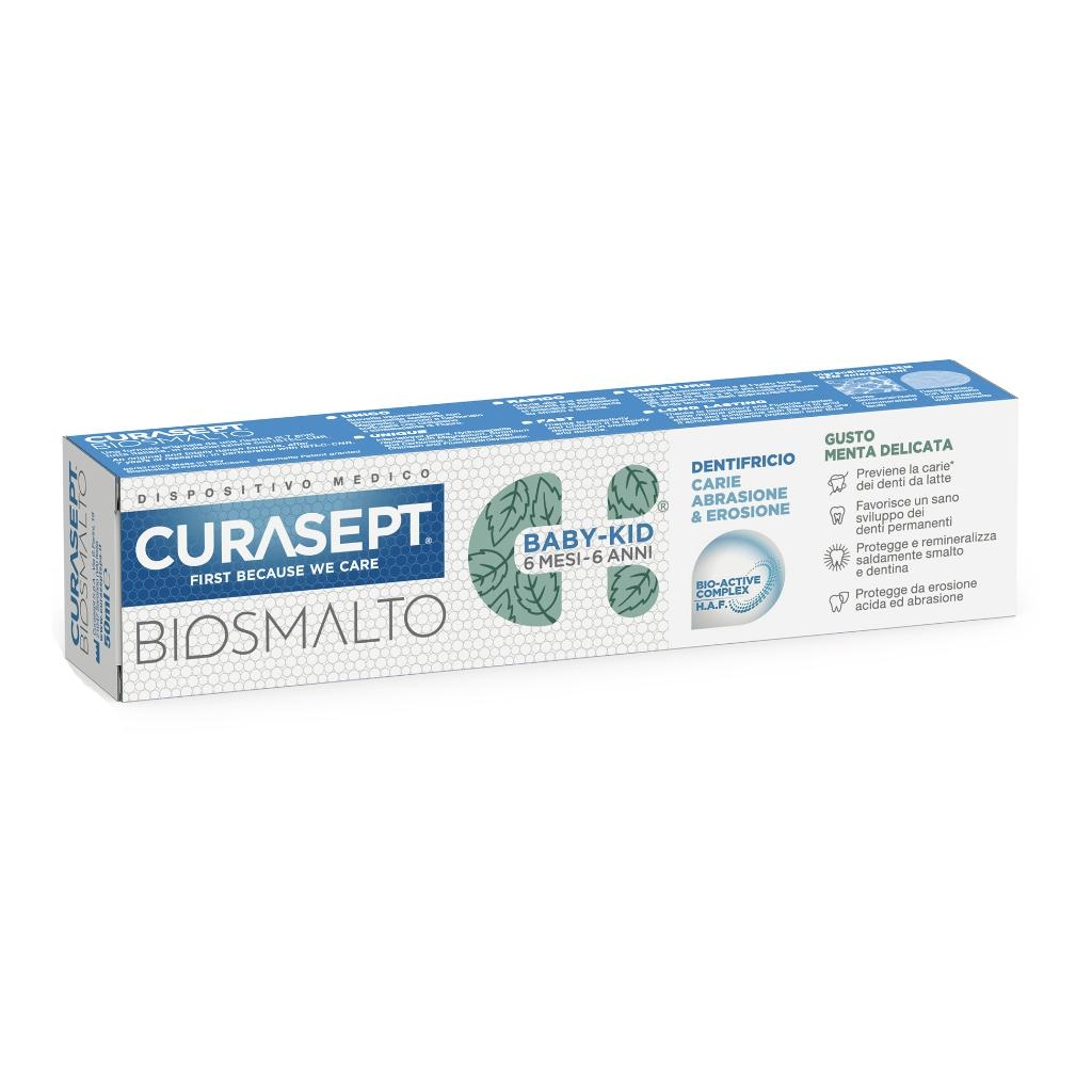 CURASEPT BIOSMALTO DENTIFRICIO BABY KID MENTA CARIE ABRASIONE & EROSIONE 50 ML