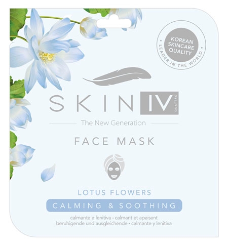 SKIN IV MASCHERA VISO COREANA MONOUSO FIORI DI LOTO CALMANTE E LENITIVA 25 ML
