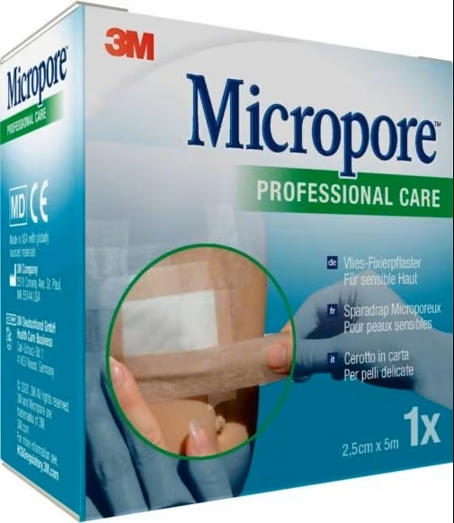 CEROTTO IN CARTA MICROPORE SURGICAL TAPE TAN M5X25MM
