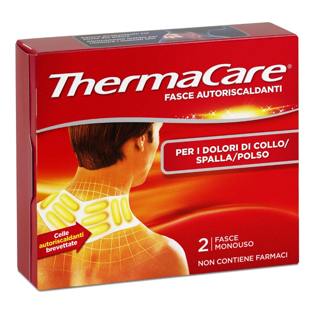 FASCE AUTORISCALDANTI A CALORE TERAPEUTICO THERMACARE COLLO/SPALLA/POLSO 2 PEZZI