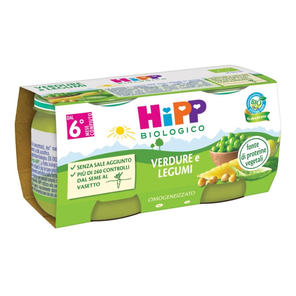 HIPP BIO OMOGENEIZZATO VERDURE/LEGUMI 2X80 G